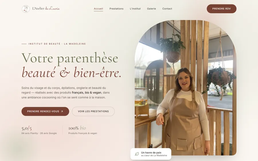 Aperçu du site L'Atelier de Laurie